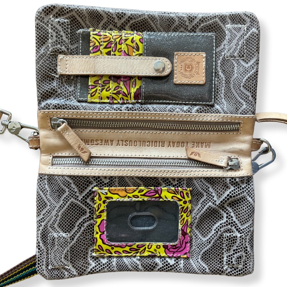 Consuela Dizzy Snake Embossed Leather Crossbody - image 5